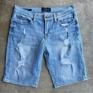 Lucky Brand The Bermuda Denim Women’s Shorts Size 2/26 distressed casual summer